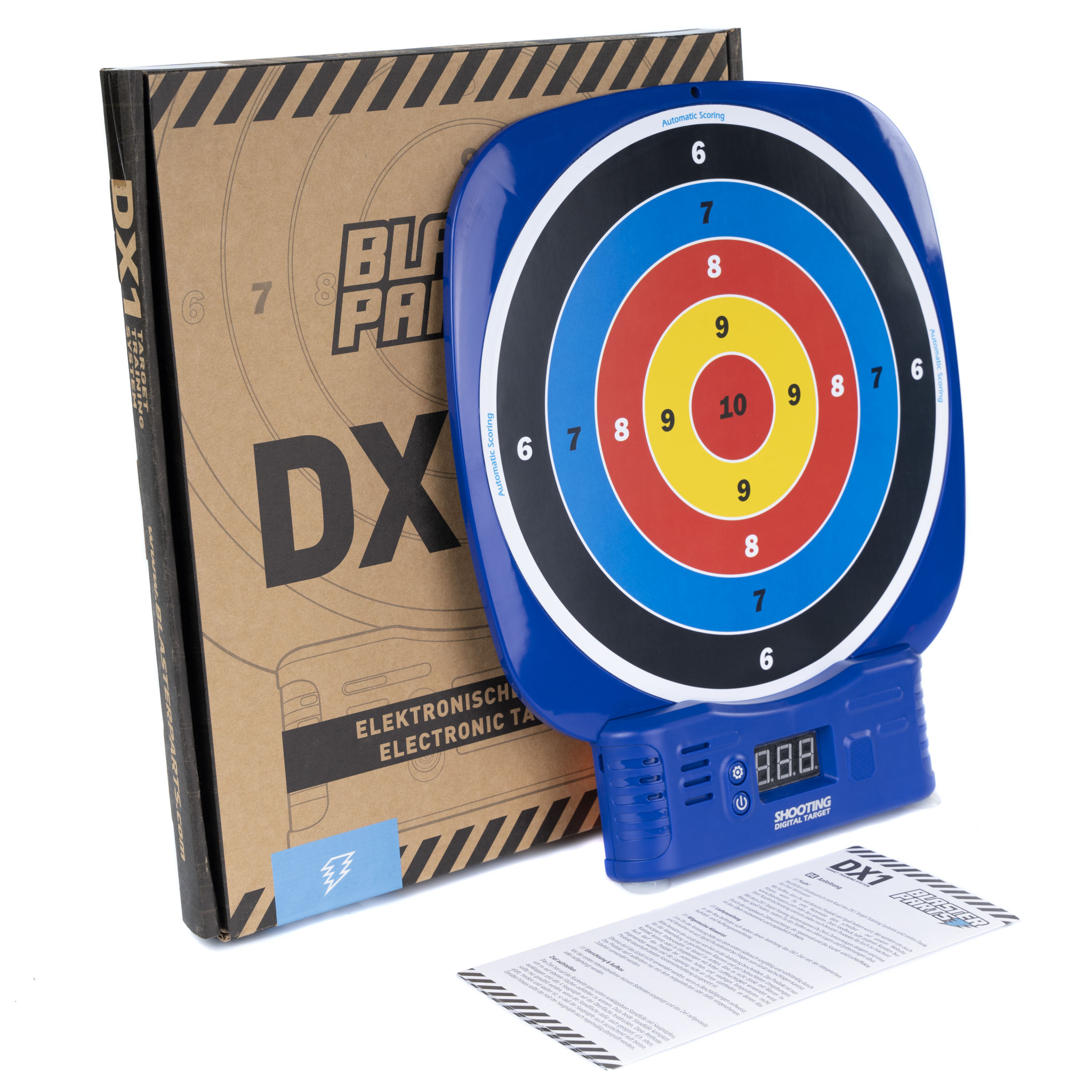 Elektronische Zielscheibe mit Standfuß für Nerf und Dartblaster - DX1/STX